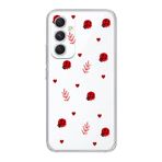 Manitoba Samsung Galaxy A26 ile Uyumlu Baskılı Yumuşak Silikon Şeffaf Telefon Kılıfı, Uğur Böceği ve Kalp Deseni