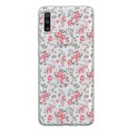 Manitoba Samsung Galaxy A30S/A50/A50S ile Uyumlu Baskılı Yumuşak Silikon Şeffaf Telefon Kılıfı, Çiçek Desen