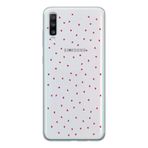 Manitoba Samsung Galaxy A30S/A50/A50S Uyumlu Minik Kalpler Tasarımlı Şeffaf Telefon Kılıfı, Çok Renkli