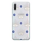 Manitoba Samsung Galaxy A30S/A50/A50S Uyumlu Nazar Boncuğu Tasarımlı Baskılı Şeffaf Telefon Kılıfı