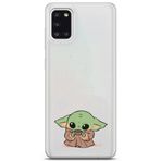 Manitoba Samsung Galaxy A31 ile Uyumlu Baby Yoda Tasarımlı Baskılı Şeffaf Telefon Kılıfı
