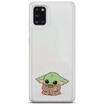 Manitoba Samsung Galaxy A31 Uyumlu Baby Yoda Tasarımlı Baskılı Şeffaf Telefon Kılıfı