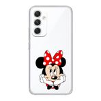 Manitoba Samsung Galaxy A34 Uyumlu Minnie Mouse Tasarımlı Baskılı Şeffaf Telefon Kılıfı