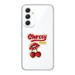 Manitoba Samsung Galaxy A35 ile Uyumlu Baskılı Yumuşak Silikon Şeffaf Telefon Kılıfı, Cherry Bomb Desen