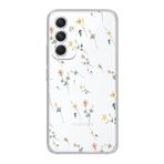 Manitoba Samsung Galaxy A35 ile Uyumlu Çiçek Tasarımlı Şeffaf Telefon Kılıfı, Silikon, Çok Renkli