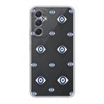 Manitoba Samsung Galaxy A35 Uyumlu Baskılı Yumuşak Silikon Şeffaf Telefon Kılıfı, Göz Deseni