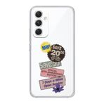 Manitoba Samsung Galaxy A35 Uyumlu Kolaj Tasarımlı Şeffaf Telefon Kılıfı, Çok Renkli