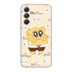 Manitoba Samsung Galaxy A35 Uyumlu SpongeBob Tasarımlı Baskılı Şeffaf Telefon Kılıfı