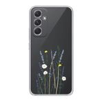 Manitoba Samsung Galaxy A36 Uyumlu Baskılı Yumuşak Silikon Şeffaf Telefon Kılıfı, Çiçek Deseni