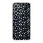 Manitoba Samsung Galaxy A36 Uyumlu Baskılı Yumuşak Silikon Şeffaf Telefon Kılıfı, Mavi Leopar Desen