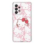 Manitoba Samsung Galaxy A53 ile Uyumlu Hello Kitty Tasarımlı Baskılı Şeffaf Telefon Kılıfı