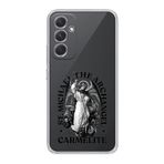 Manitoba Samsung Galaxy A55 Uyumlu Baskılı Yumuşak Silikon Şeffaf Telefon Kılıfı, St. Michael Archangel Carmelite Desen