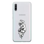 Manitoba Samsung Galaxy A70 Uyumlu Kuru Kafa Tasarımlı Baskılı Şeffaf Telefon Kılıfı