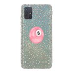 Manitoba Samsung Galaxy A71 ile Uyumlu Baskılı Yumuşak Silikon Şeffaf Telefon Kılıfı, Leopar Desen