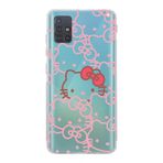 Manitoba Samsung Galaxy A71 ile Uyumlu Hello Kitty Tasarımlı Baskılı Şeffaf Telefon Kılıfı