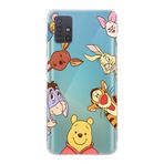 Manitoba Samsung Galaxy A71 ile Uyumlu Winnie The Pooh Tasarımlı Şeffaf Telefon Kılıfı, Silikon, Çok Renkli