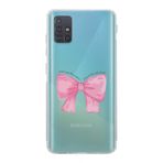 Manitoba Samsung Galaxy A71 Uyumlu Fiyonk Tasarımlı Baskılı Şeffaf Telefon Kılıfı