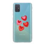 Manitoba Samsung Galaxy A71 Uyumlu Kalpler Tasarımlı Baskılı Şeffaf Telefon Kılıfı