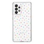Manitoba Samsung Galaxy A72 ile Uyumlu Minik Kalpler Tasarımlı Baskılı Şeffaf Telefon Kılıfı