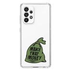 Manitoba Samsung Galaxy A72 Uyumlu Make That Money Tasarımlı Şeffaf Telefon Kılıfı