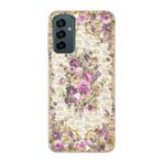 Manitoba Samsung Galaxy M13/M23 Uyumlu Baskılı Yumuşak Silikon Şeffaf Telefon Kılıfı, Çiçek Deseni