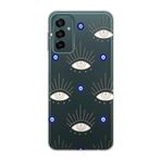 Manitoba Samsung Galaxy M13/M23 Uyumlu Nazar Boncuğu Tasarımlı Baskılı Şeffaf Telefon Kılıfı