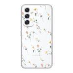 Manitoba Samsung Galaxy M14 ile Uyumlu Baskılı Yumuşak Silikon Şeffaf Telefon Kılıfı, Çiçek Deseni