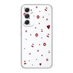 Manitoba Samsung Galaxy M14 ile Uyumlu Baskılı Yumuşak Silikon Şeffaf Telefon Kılıfı, Kalp ve Dudak Deseni
