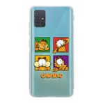 Manitoba Samsung Galaxy M31S ile Uyumlu Baskılı Yumuşak Silikon Şeffaf Telefon Kılıfı, Garfield Desen