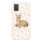 Manitoba Samsung Galaxy M31S ile Uyumlu Baskılı Yumuşak Silikon Şeffaf Telefon Kılıfı, Geyik Desenli