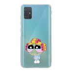 Manitoba Samsung Galaxy M31S ile Uyumlu Bubbles Tasarımlı Şeffaf Telefon Kılıfı, Silikon, Çok Renkli