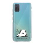 Manitoba Samsung Galaxy M31S ile Uyumlu Cant Go Out Tasarımlı Şeffaf Telefon Kılıfı, Çok Renkli