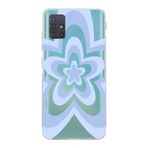 Manitoba Samsung Galaxy M31S ile Uyumlu Çiçek Tasarımlı Şeffaf Telefon Kılıfı, Çok Renkli