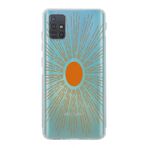 Manitoba Samsung Galaxy M31S ile Uyumlu Güneş Tasarımlı Baskılı Şeffaf Telefon Kılıfı