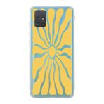 Manitoba Samsung Galaxy M31S ile Uyumlu Güneş Tasarımlı Şeffaf Telefon Kılıfı, Çok Renkli