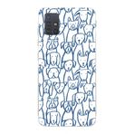 Manitoba Samsung Galaxy M31S ile Uyumlu Kedi ve Köpek Tasarımlı Şeffaf Telefon Kılıfı, Çok Renkli