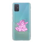 Manitoba Samsung Galaxy M31S ile Uyumlu Melek Tasarımlı Baskılı Şeffaf Telefon Kılıfı