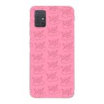 Manitoba Samsung Galaxy M31S ile Uyumlu Melek Tasarımlı Şeffaf Telefon Kılıfı, Silikon, Pembe