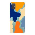 Manitoba Samsung Galaxy M31S ile Uyumlu Renkli Şekiller Tasarımlı Şeffaf Telefon Kılıfı