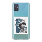 Manitoba Samsung Galaxy M31S ile Uyumlu Rockstar Tasarımlı Şeffaf Telefon Kılıfı, Çok Renkli