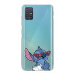 Manitoba Samsung Galaxy M31S ile Uyumlu Stitch Tasarımlı Şeffaf Telefon Kılıfı, Çok Renkli