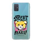 Manitoba Samsung Galaxy M31S ile Uyumlu Street Rules Tasarımlı Şeffaf Telefon Kılıfı, Çok Renkli