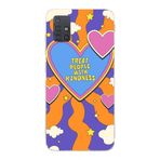 Manitoba Samsung Galaxy M31S ile Uyumlu Treat With Kindness Tasarımlı Şeffaf Telefon Kılıfı, Çok Renkli