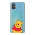 Manitoba Samsung Galaxy M31S ile Uyumlu Winnie Ayı Tasarımlı Şeffaf Telefon Kılıfı, Silikon, Çok Renkli