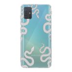 Manitoba Samsung Galaxy M31S ile Uyumlu Yılan Tasarımlı Baskılı Şeffaf Telefon Kılıfı
