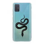 Manitoba Samsung Galaxy M31S ile Uyumlu Yılan Tasarımlı Şeffaf Telefon Kılıfı