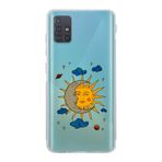 Manitoba Samsung Galaxy M31S Uyumlu Ay Güneş ve Gezegen Tasarımlı Baskılı Şeffaf Telefon Kılıfı