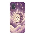 Manitoba Samsung Galaxy M31S Uyumlu Ay ve Güneş Tasarımlı Baskılı Şeffaf Telefon Kılıfı