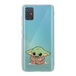 Manitoba Samsung Galaxy M31S Uyumlu Baby Yoda Tasarımlı Baskılı Şeffaf Telefon Kılıfı