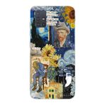 Manitoba Samsung Galaxy M31S Uyumlu Baskılı Yumuşak Silikon Şeffaf Telefon Kılıfı, Van Gogh Deseni